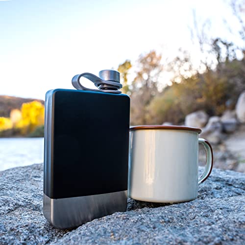 Hip Flask for Liquor - Perfect Holiday Gift for Men or Women - 304 Stainless Steel - Leakproof Drinking Flask for Whiskey Alcohol or Bourbon flask (8 ounce, Includes Funnel)