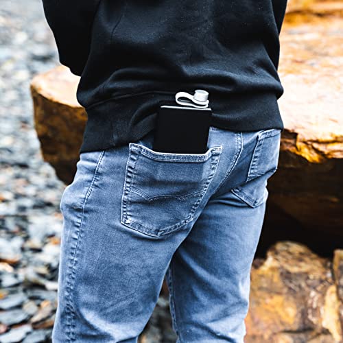 Hip Flask for Liquor - Perfect Holiday Gift for Men or Women - 304 Stainless Steel - Leakproof Drinking Flask for Whiskey Alcohol or Bourbon flask (8 ounce, Includes Funnel)