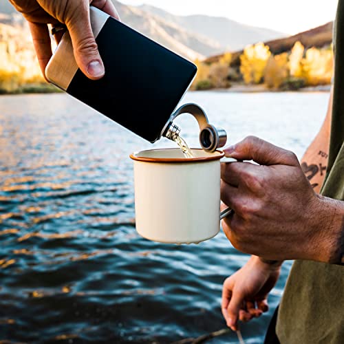 Hip Flask for Liquor - Perfect Holiday Gift for Men or Women - 304 Stainless Steel - Leakproof Drinking Flask for Whiskey Alcohol or Bourbon flask (8 ounce, Includes Funnel)