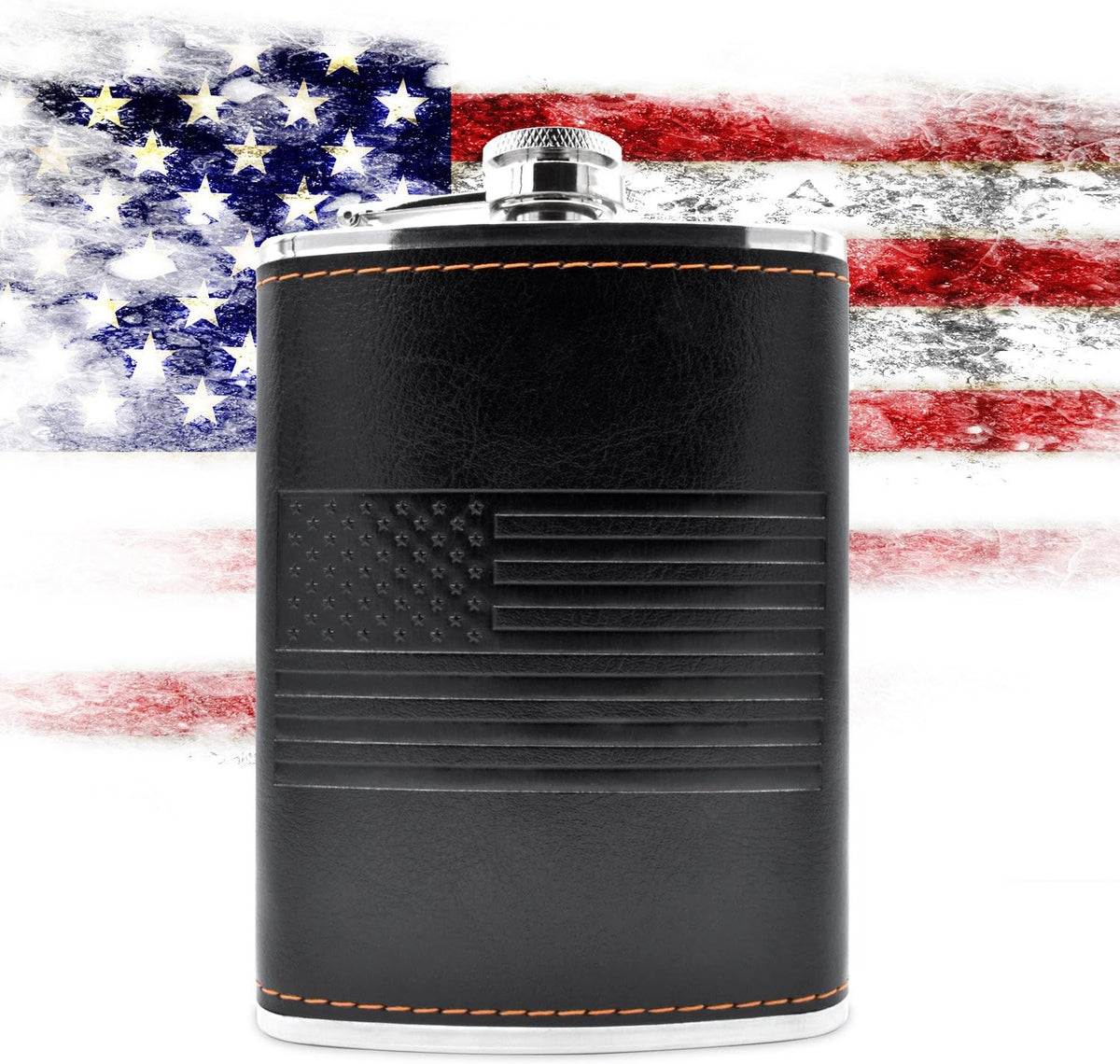 SKU:06-2IBY-M626 | Black Leather Wrap - American Flag | ASIN:B07BX56789 | gallery 8